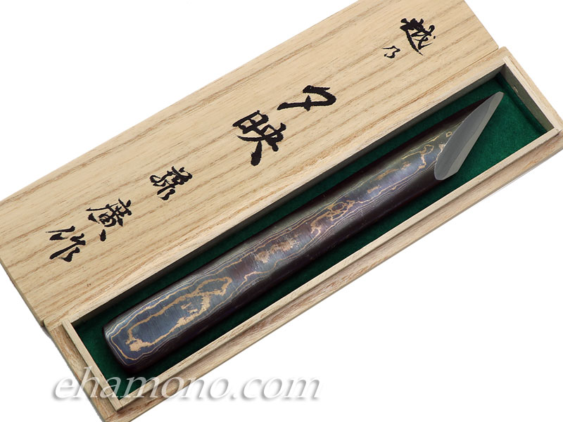 藤廣作　錬鉄【らせん】切出し小刀 藤廣作 錬鉄【らせん】切出し小刀