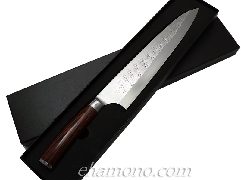 楽天市場】佐治武士作『SRS13 粉末ハイス鋼 牛刀240』赤合板ハンドル