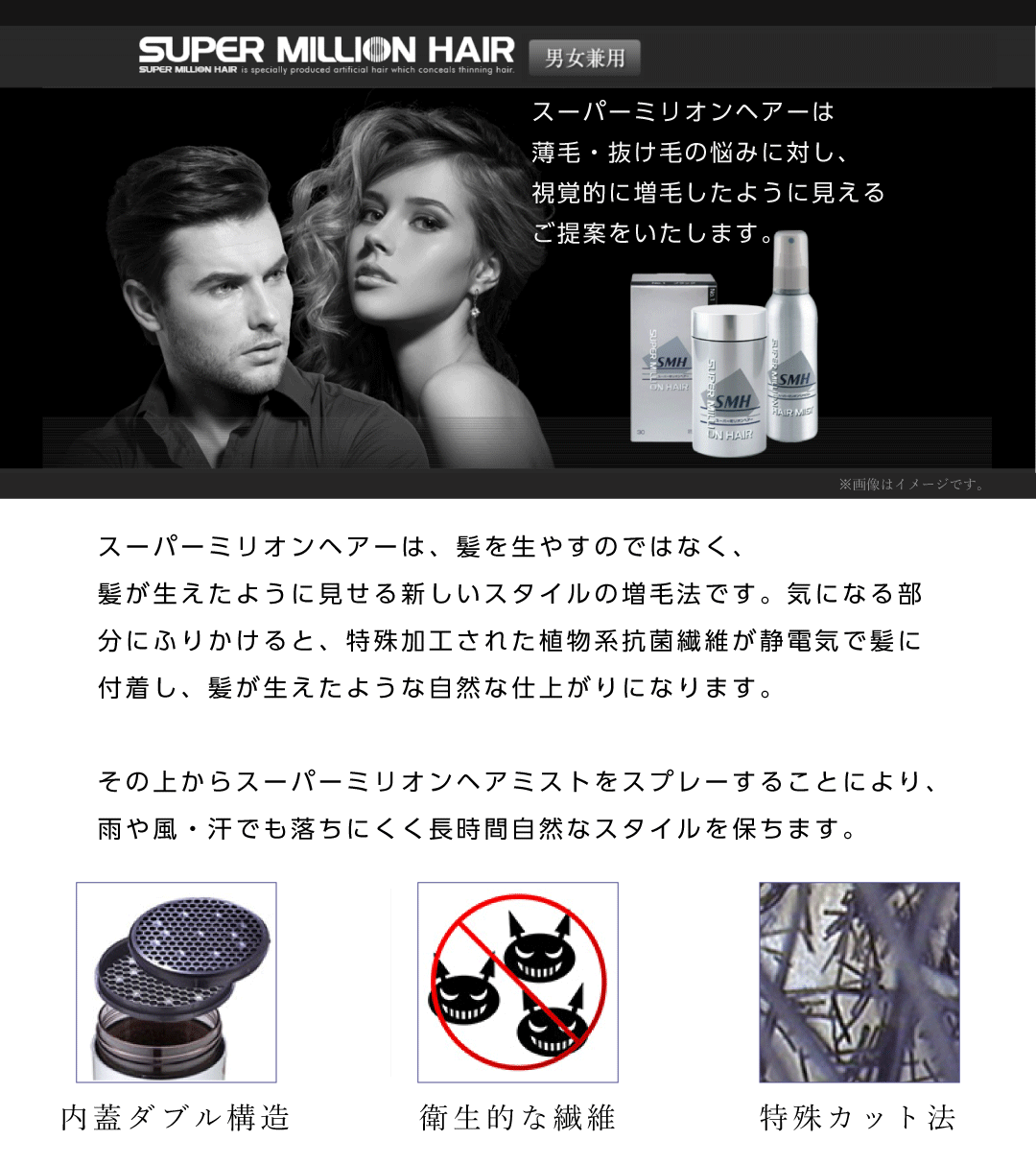 楽天市場】【送料無料】 スーパーミリオンヘアー 30g ミリオンヘアー