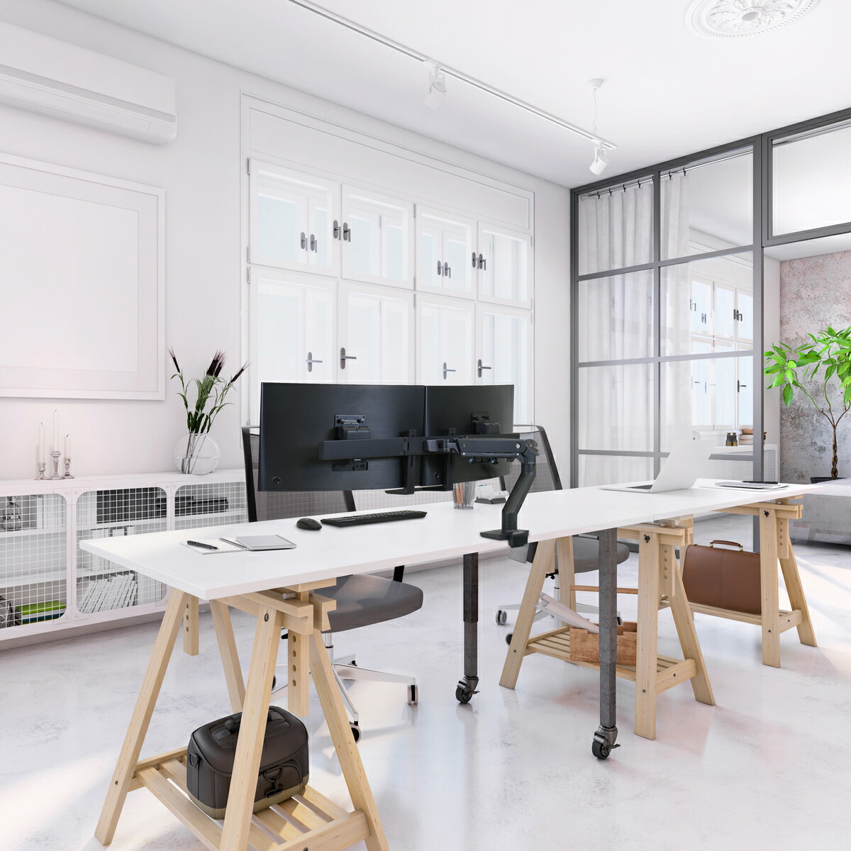 楽天市場】【モニターアーム】エルゴトロン HX デスクデュアル