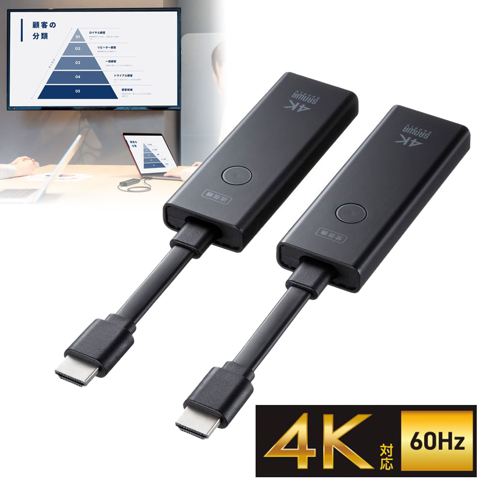 楽天市場】HDMIエクステンダー ワイヤレス 延長器 最大15m 4K 高画質