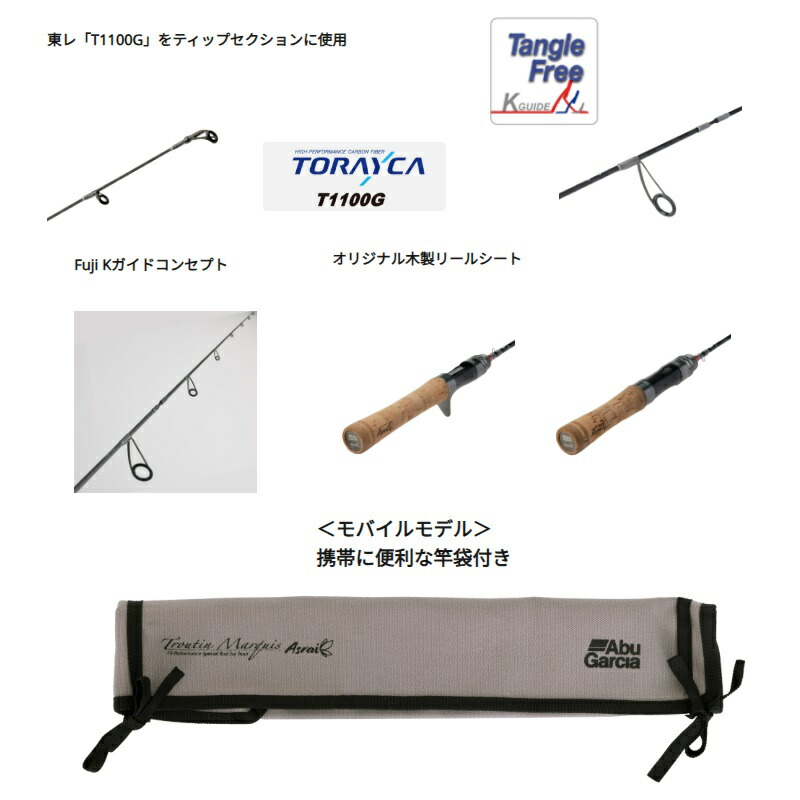 楽天市場】アブ トラウティン マーキス アスレイ TMAC-444UL-MB : 釣具