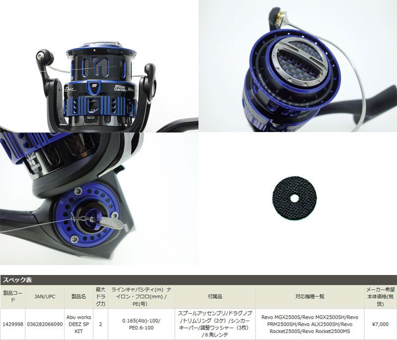 楽天市場】アブ Abu Works DEEZ SP KIT / アブガルシア リール