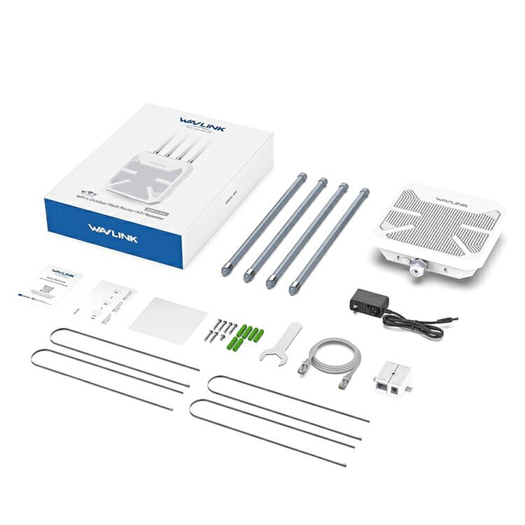 楽天市場】WAVLINK 屋外無線LAN中継器 IP67防水 避雷 AX1800ルーター