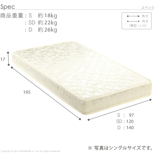 楽天市場】ベッド シングル マットレス『ポケットコイル スプリング