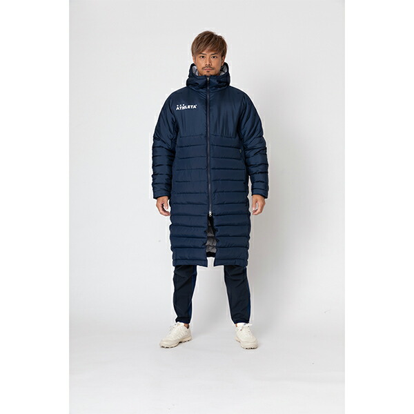 楽天市場】アスレタ ベンチコート 大人用 サッカー フットサル 中綿