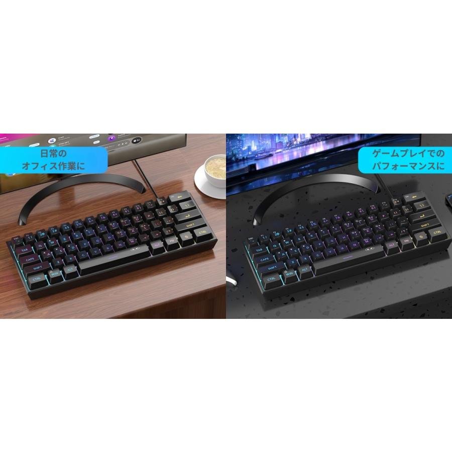 楽天市場】MageGee Mini 60% ゲーミングキーボード RGBバックライト 61