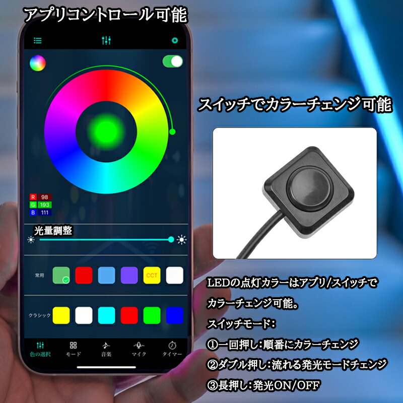 楽天市場】極細LED イルミネーションLED アンビエントライト