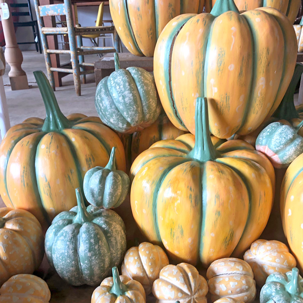 楽天市場】ウッドカービング パンプキン (S)【かぼちゃ 南瓜 黄色 緑色