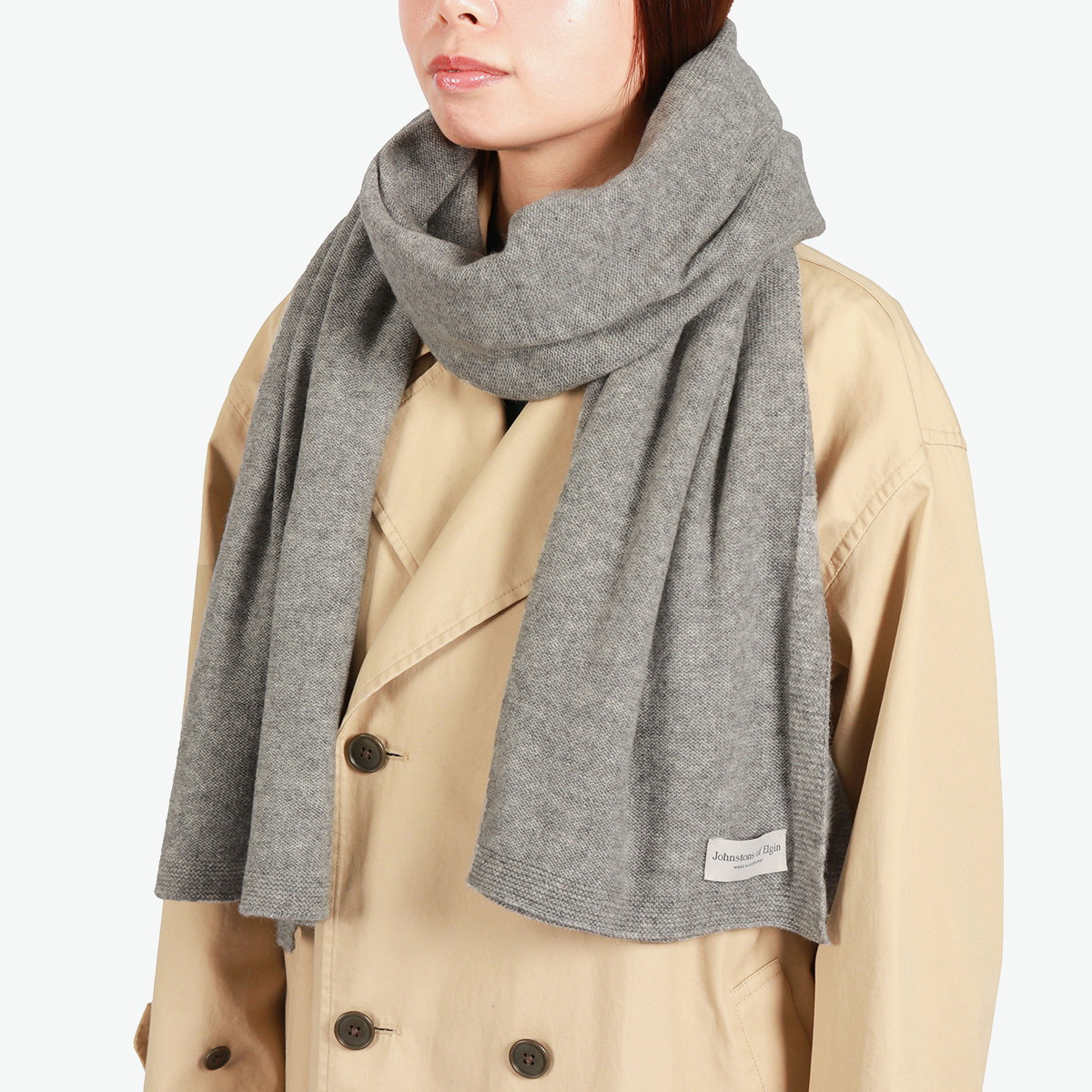 アムウェイ ジョンストンズオブエルガン ストール ライトグレー