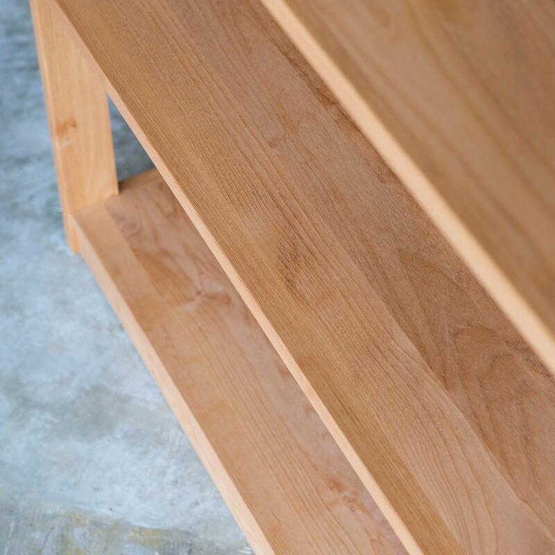 楽天市場】国産 木製 シェルフ 幅100cm 奥行29.2cm 高さ142cm（天然木