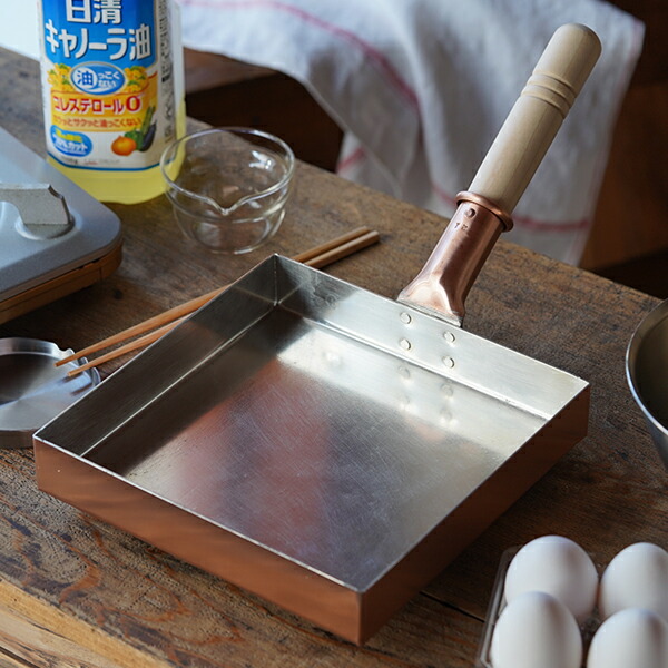 楽天市場】中村銅器製作所 銅玉子焼鍋 21角 銅製 フライパン 玉子焼き