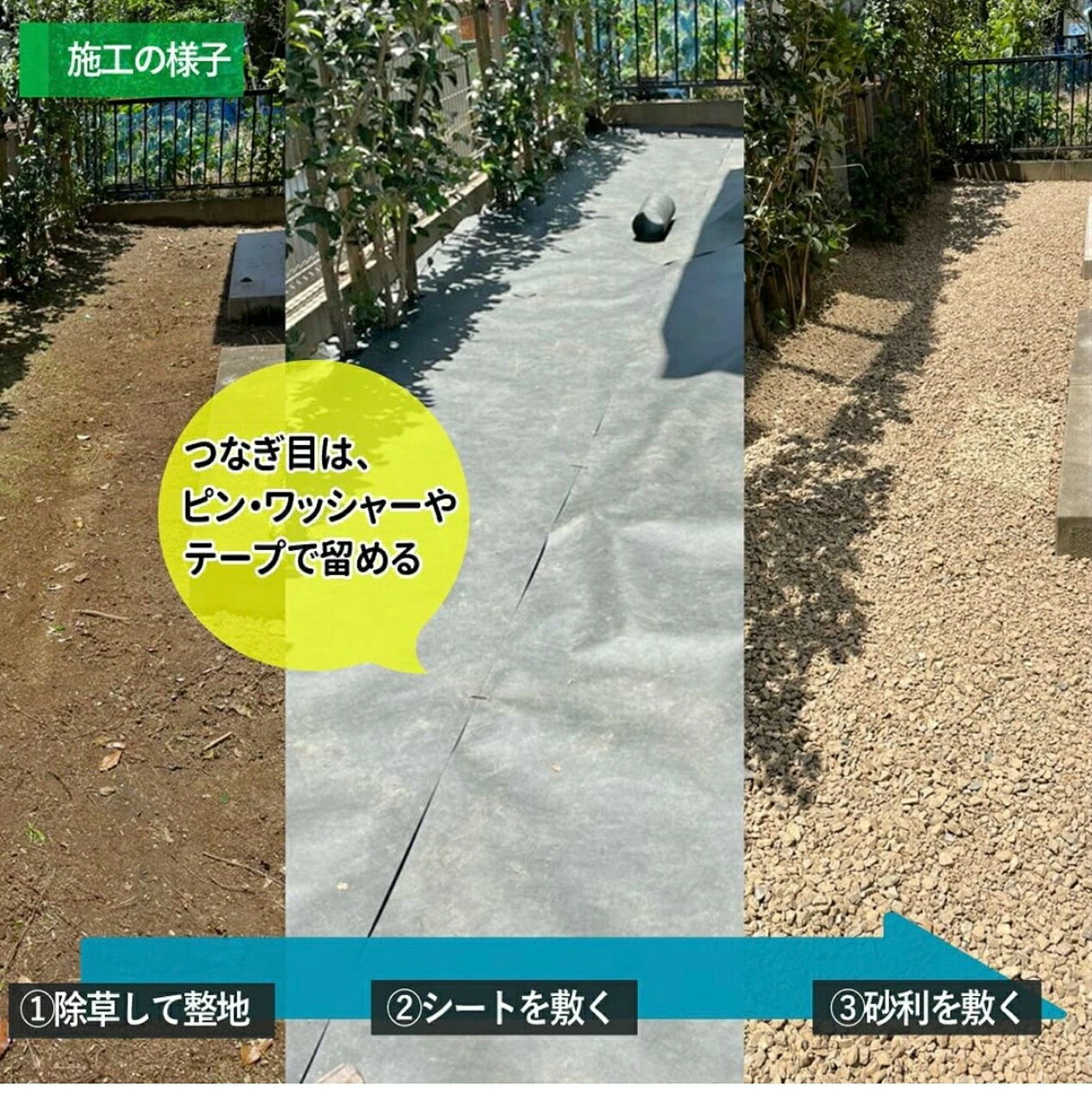 楽天市場】防草シート グリーンアーツ430Z 1m×50m 高品質 耐用年数 20