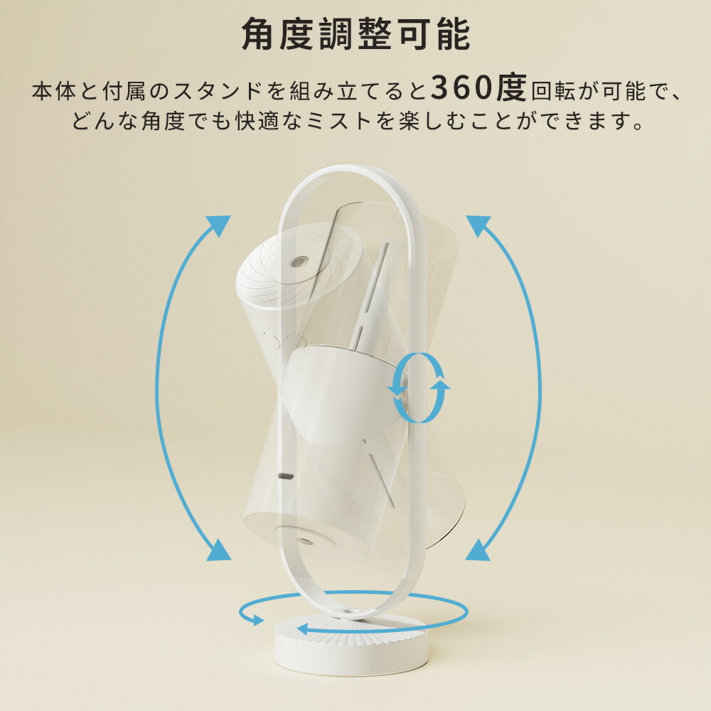 楽天市場】加湿器 超音波式 LEDライト付き 卓上 小型 マイナスイオン