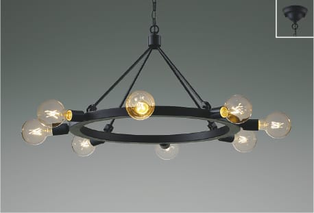 楽天市場】AA52326 LEDシャンデリア (40Wx8灯相当) LED（電球色