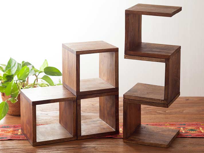 楽天市場】【最大半額＆7%OFFクーポン】コの字 ラック 木製 北欧 棚