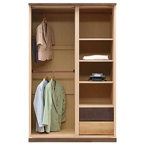 楽天市場】スライドワードローブ W1200 D590 H1900 TAKE 大川家具 国産