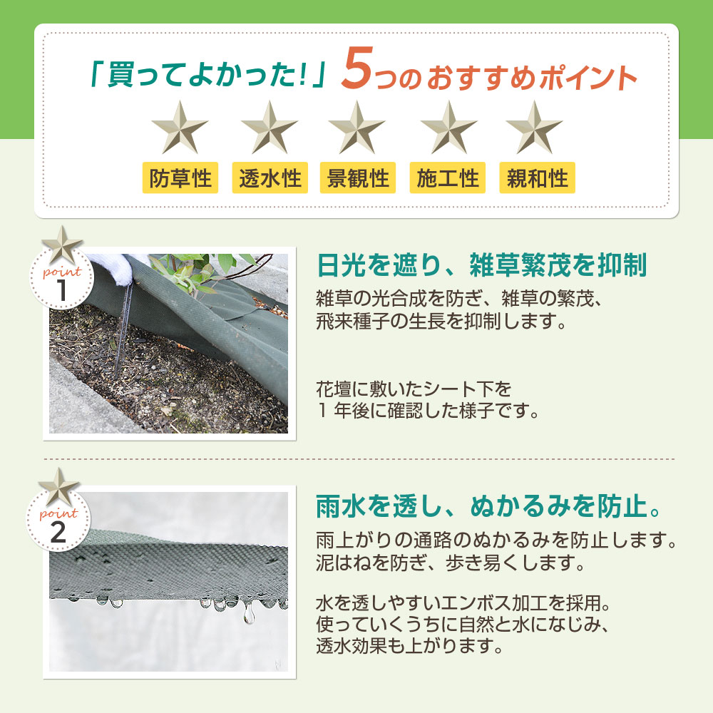 楽天市場】【注文後1営業日以内出荷】防草シート(ブラウン)×2本 1