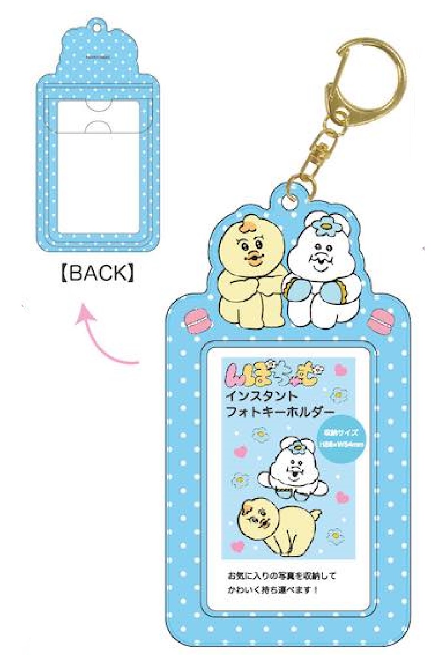 楽天市場】んぽちゃむ インスタントフォトキーホルダー NP04-02 ブルー
