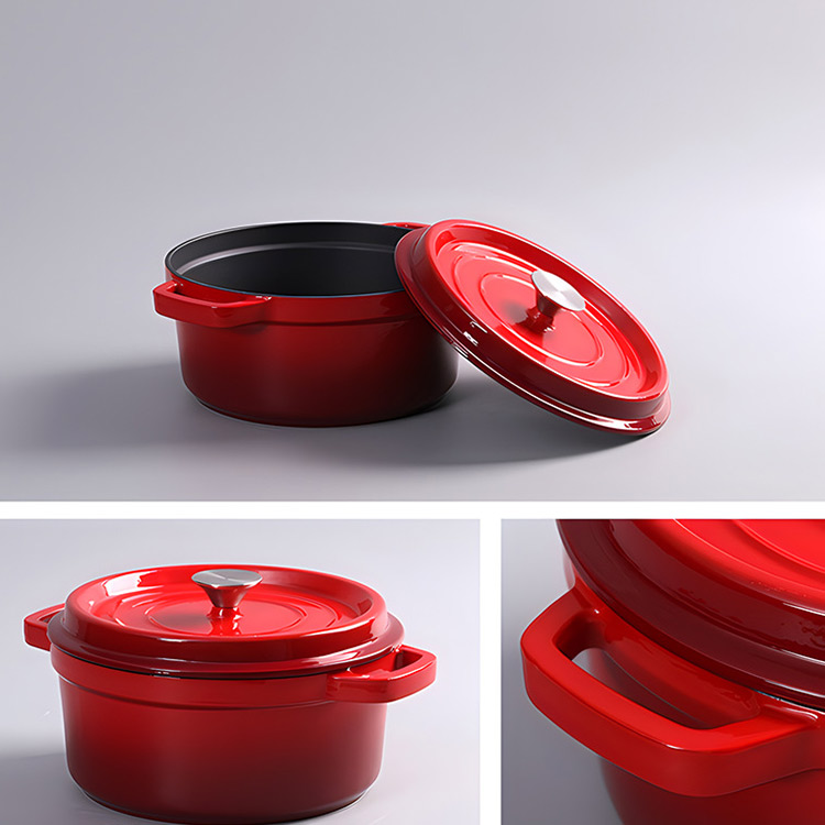 楽天市場】22cm ホーロー鍋 鉄鋳物 ホーロー 両手鍋 深型 ふた付き IH