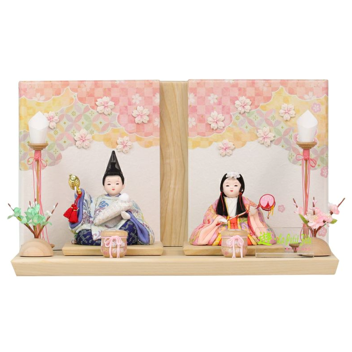 楽天市場】送料無料 雛匠東玉監製 ゆかり作 雛人形 木目込親王 木製