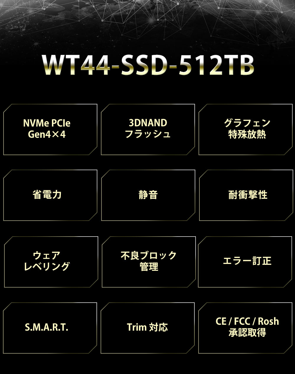楽天市場】WINTEN M.2 SSD 512GB M.2 2280 PCIe Gen4x4 NVMe 【5年保証