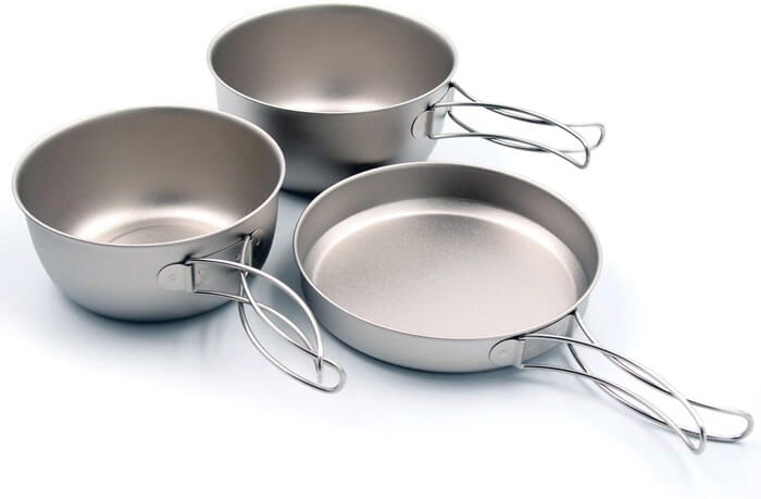 楽天市場】村の鍛冶屋 チタンクッカー3点セット 収納袋付［MK-6023