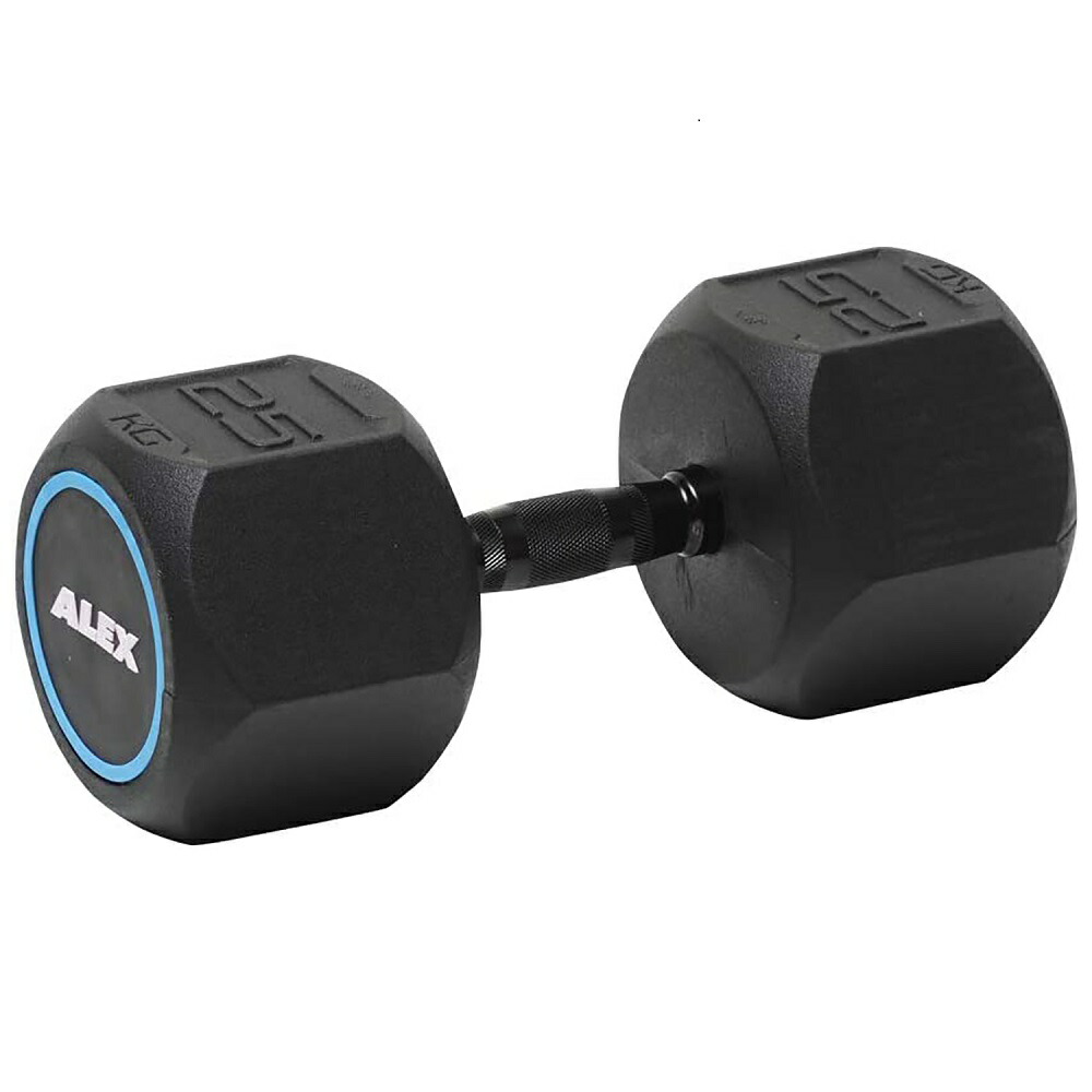 楽天市場】一部入荷まち【日本総代理店】ALEX ラバー HEXダンベル 1本