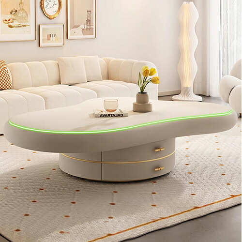 楽天市場】センターテーブル 幅120cm 収納付き 木製 丸角 リビング用