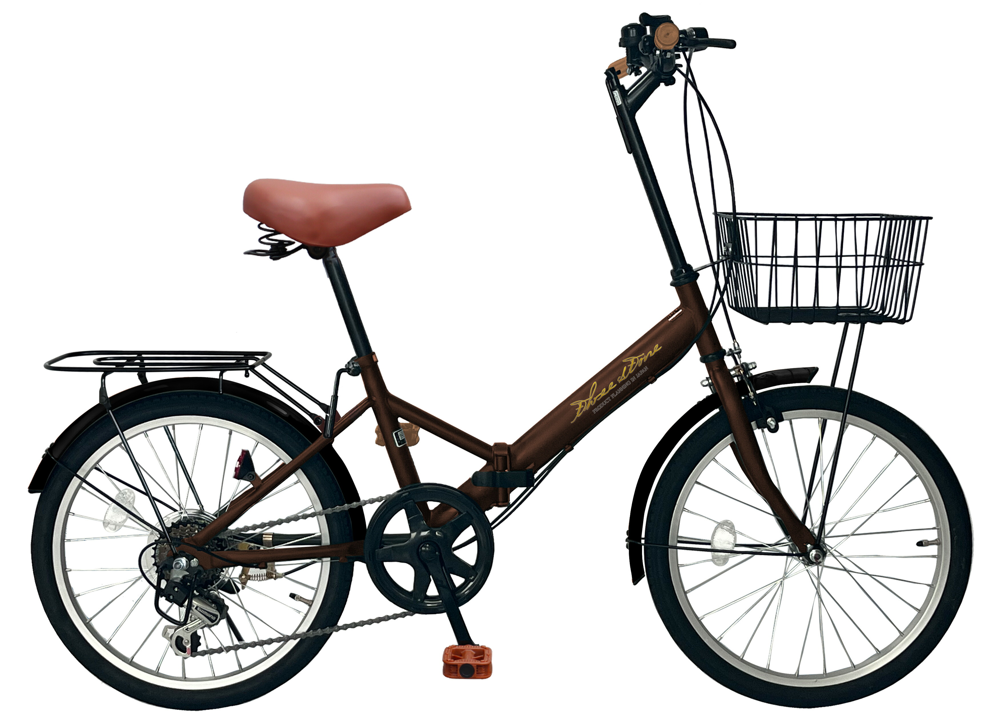 楽天市場】折りたたみ自転車 20インチ（カラーブラウン）の通販