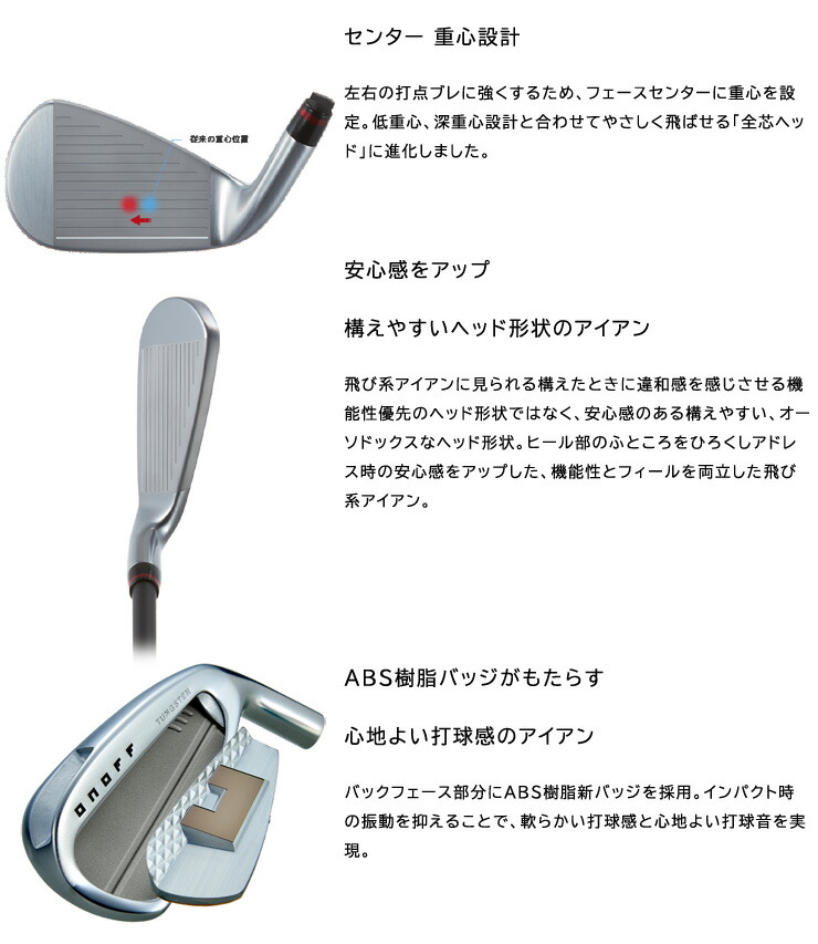 楽天市場】特注カスタムクラブ オノフ 2024 AKA アイアン 単品[＃5