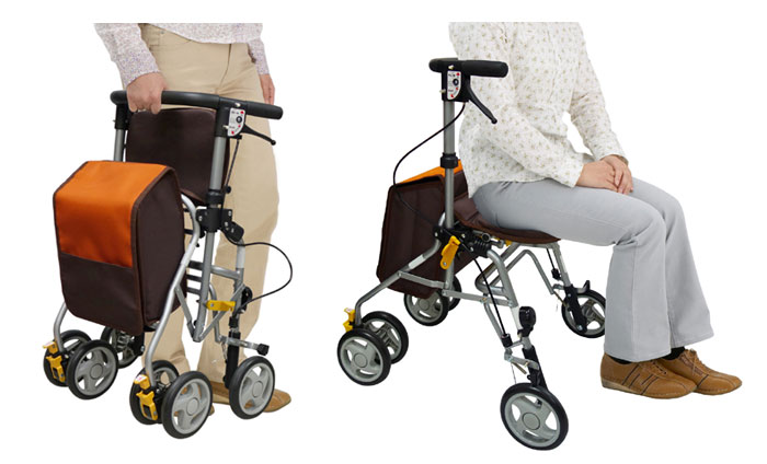 楽天市場】シルバーカー 【島製作所 四輪歩行車 シンフォニーSP スリム