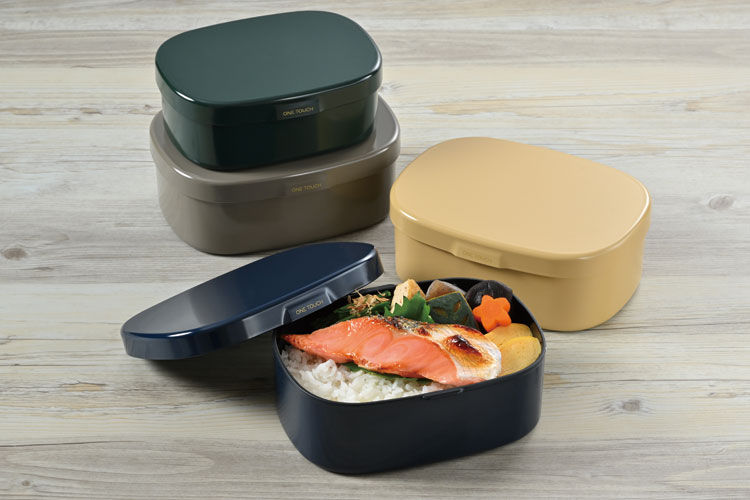 楽天市場】弁当箱”HAKOYA さっと洗えるお弁当箱M 600ml” ワンタッチ