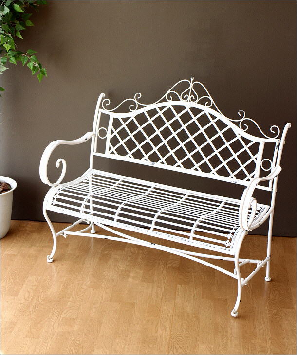 楽天市場】ベンチ ガーデンベンチ アイアン 二人掛け おしゃれ