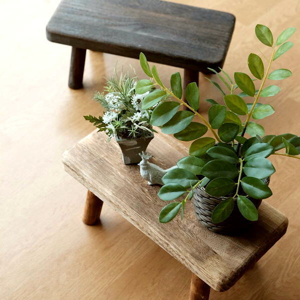 楽天市場】花台 フラワースタンド 木製 天然木 おしゃれ ナチュラル