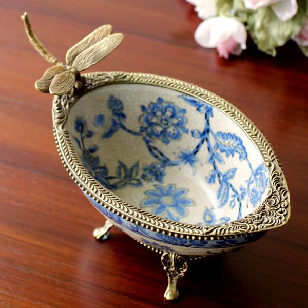 楽天市場】陶器 コンポート おしゃれ トレイ シンプル 小物入れ 真鍮