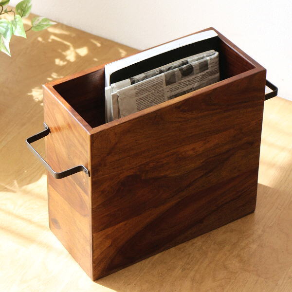 楽天市場】マガジンラック 木製 持ち運び おしゃれ スリム 薄型