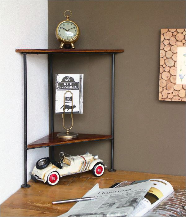 楽天市場】コーナーラック 木製 スリム 三角 玄関 キッチン トイレ 角