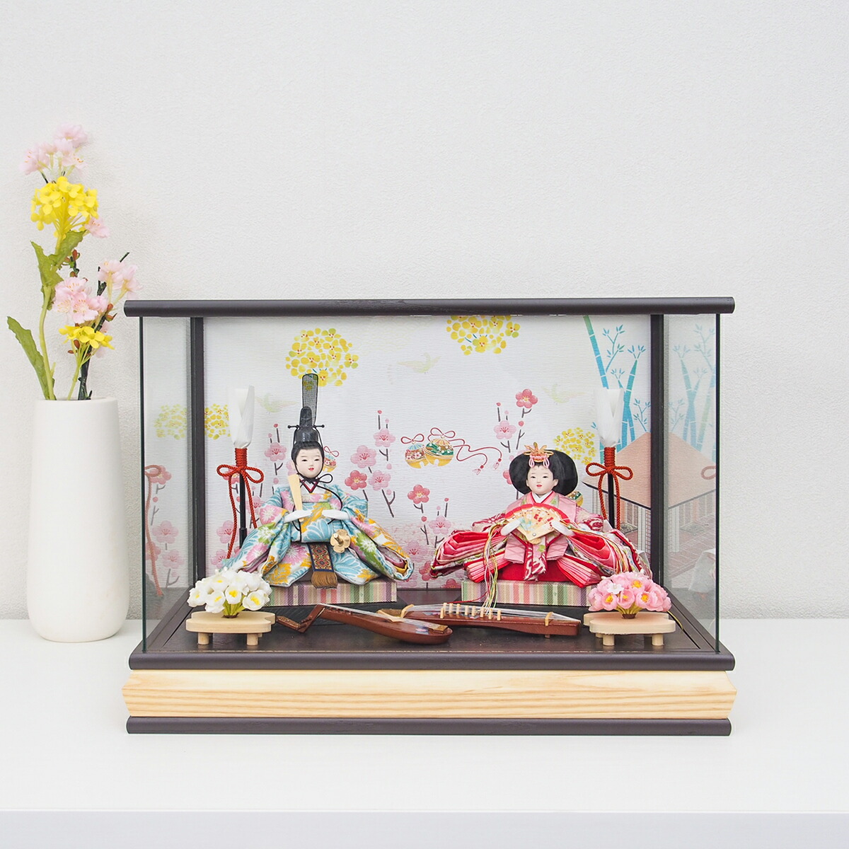 楽天市場】雛人形 コンパクト モダン「すず音」おしゃれな木目の