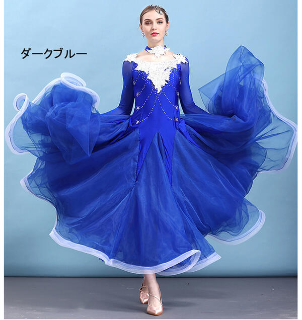 楽天市場】社交ダンスドレス レディース モダンドレス フロート付き