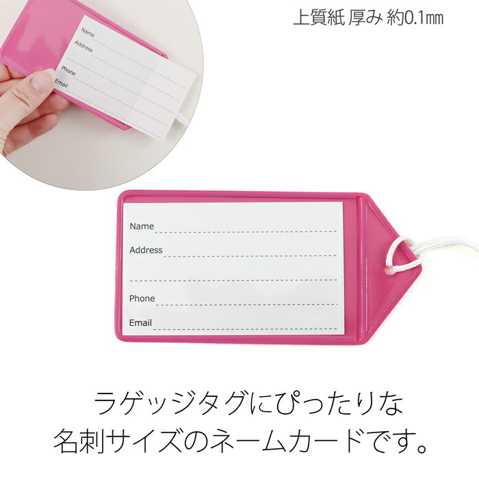 楽天市場】ラゲッジタグ用ネームカード 10枚入り｜ビニールタッグ