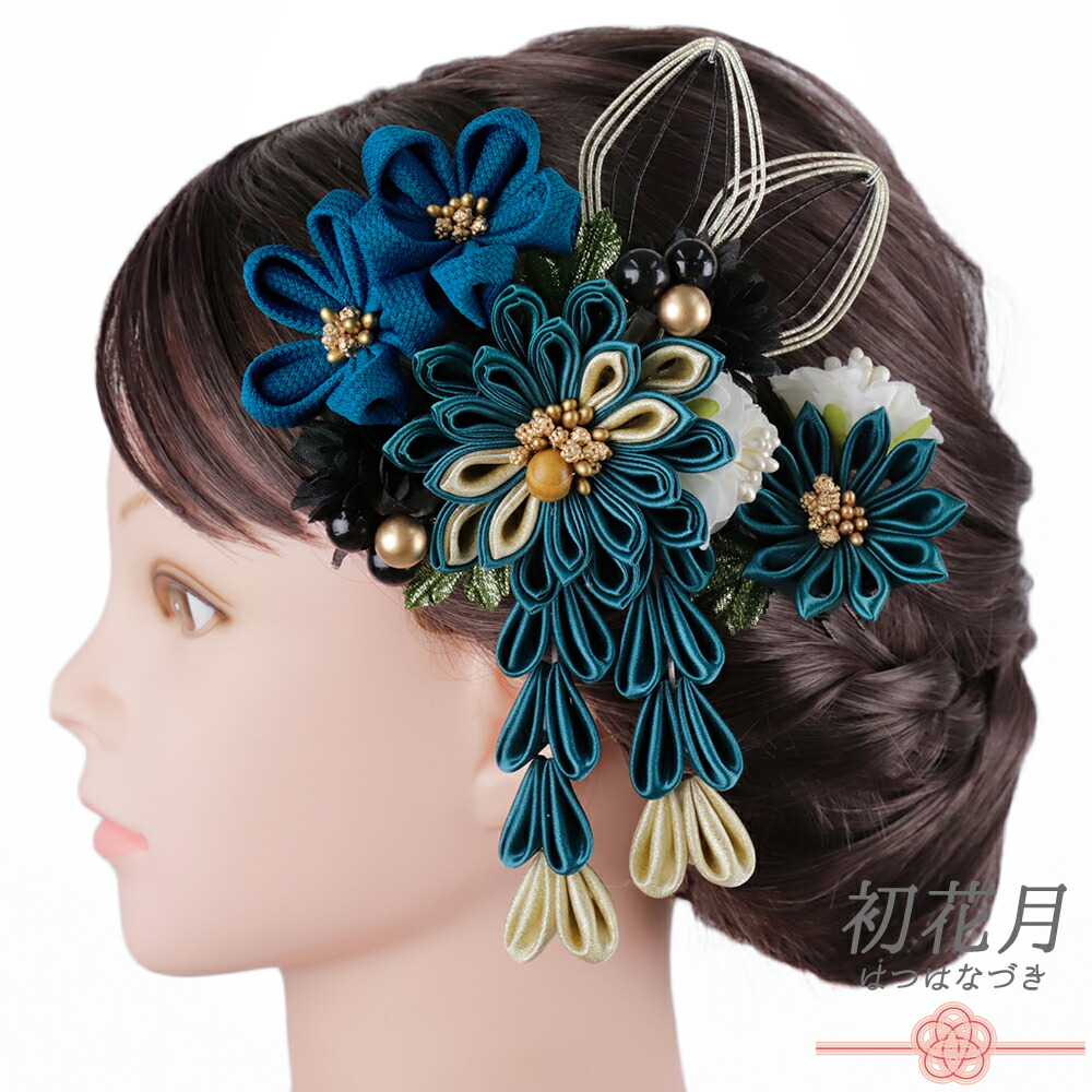 楽天市場】髪飾り 成人式 水引 つまみ細工 ゴールド 振袖 和装 袴 花