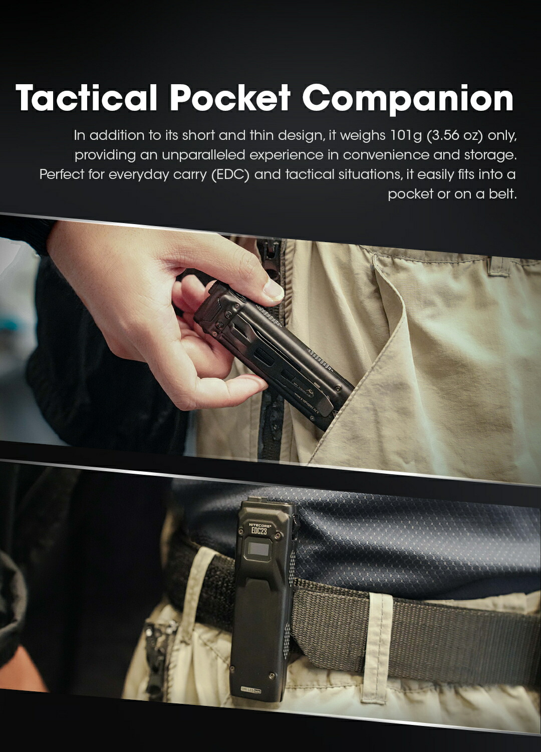 楽天市場】Nitecore EDC23 ウルトラスリム フラッシュライト 2500