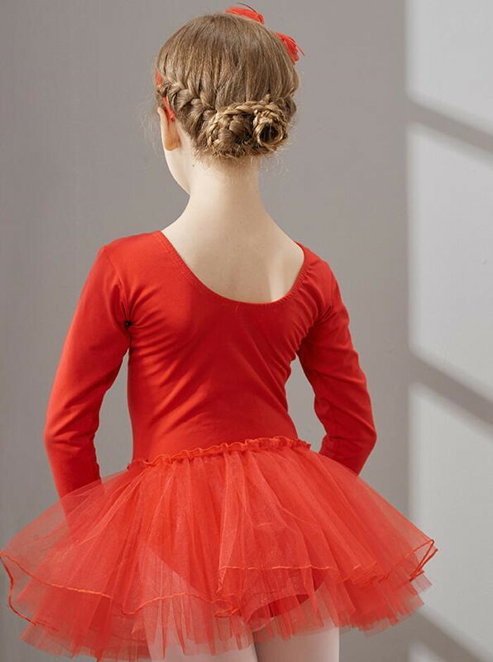 楽天市場】送料無料 バレエ レオタード 子供用 長袖 リボン キッズ