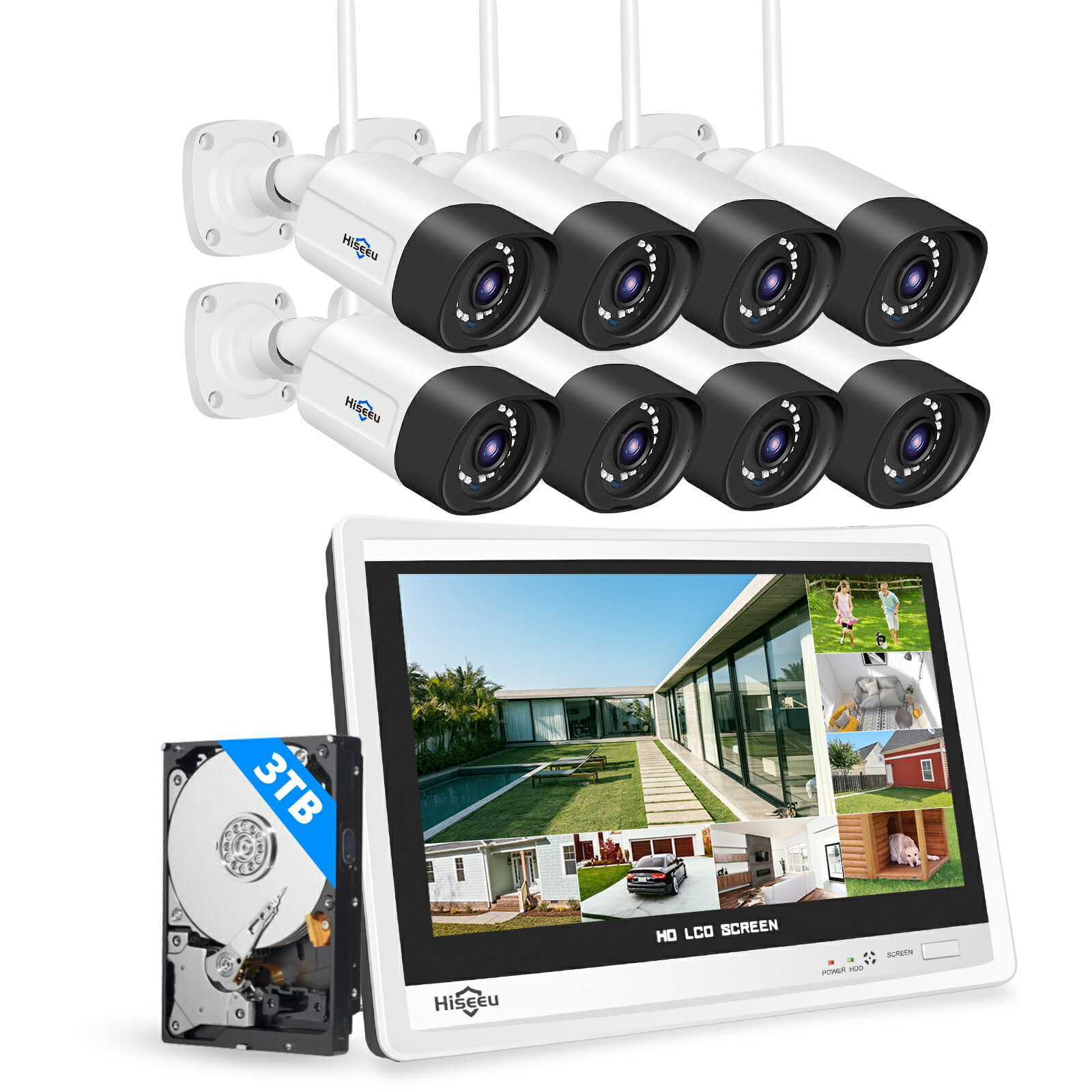 楽天市場】【HDD容量1TB→3TBに・防犯対策助成金あり】Hiseeu 防犯