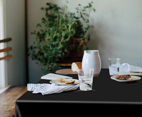 楽天市場】【2000円SALE送料込】黒布テーブルクロス（はっ水加工