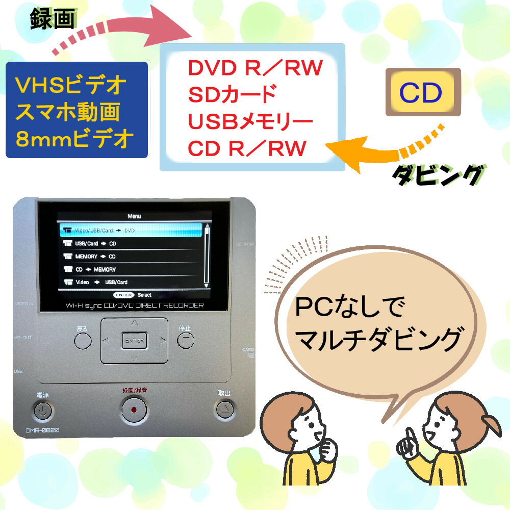楽天市場】とうしょう cd ダビング パソコン 不要 DVD ビデオテープ 録