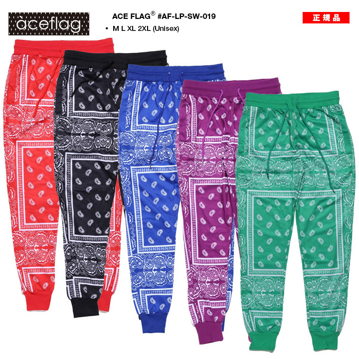 楽天市場】ACEFLAG ジャージ ロングパンツ メンズ レディース 赤 黒