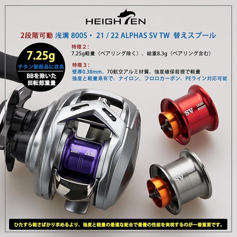 楽天市場】リール スプール アルファス 専用 2段階可動 32mm 浅溝 800S