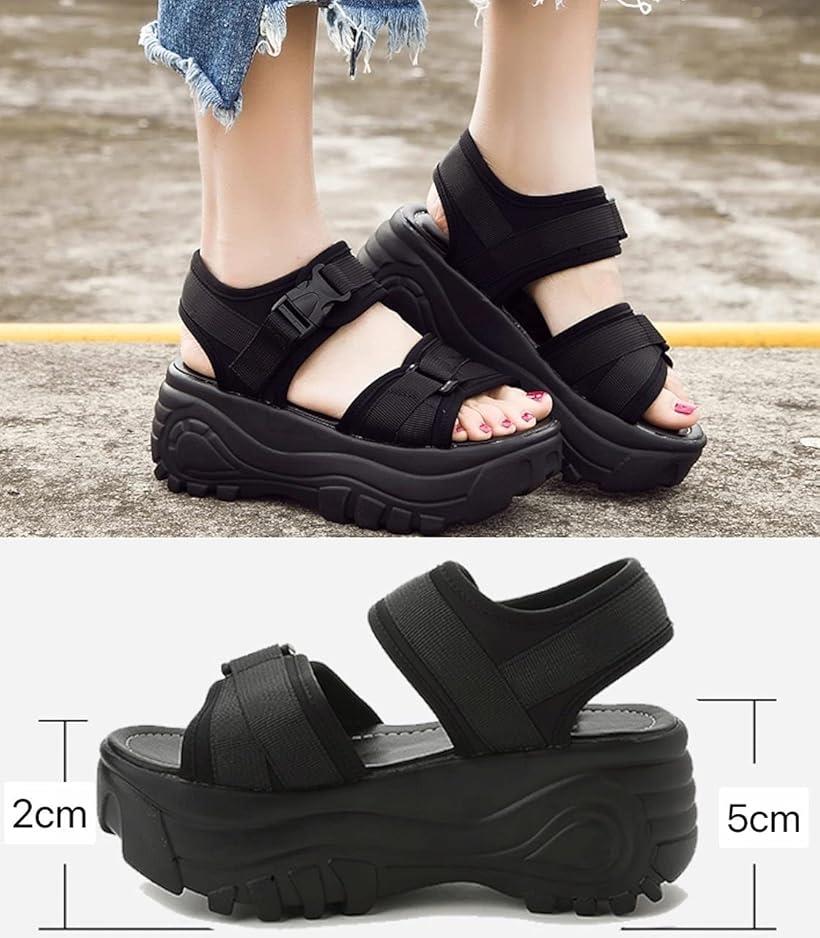 楽天市場】レディース 厚底 サンダル 軽量 歩きやすい コンフォート